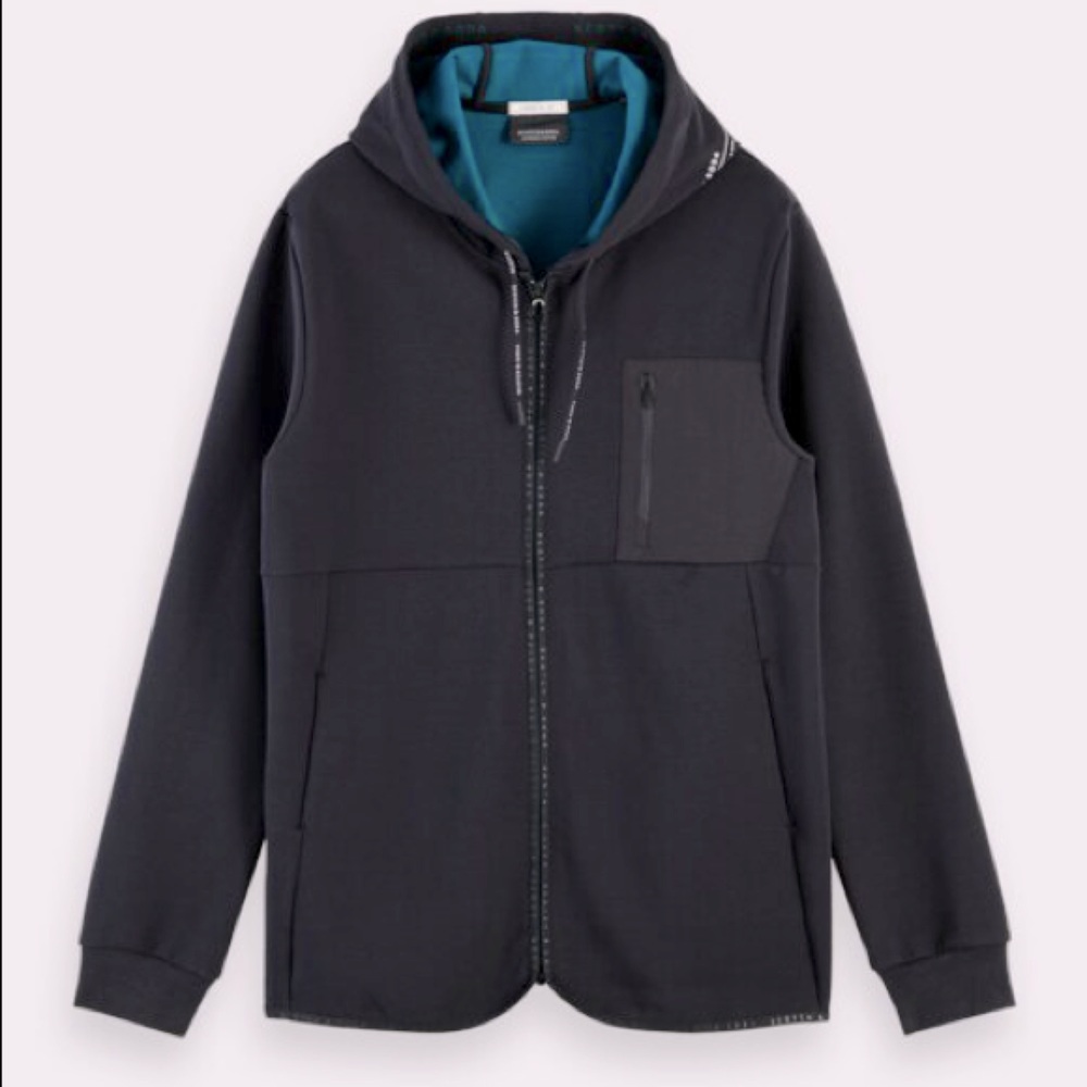 Scotch and Soda utility zip-up hoodie